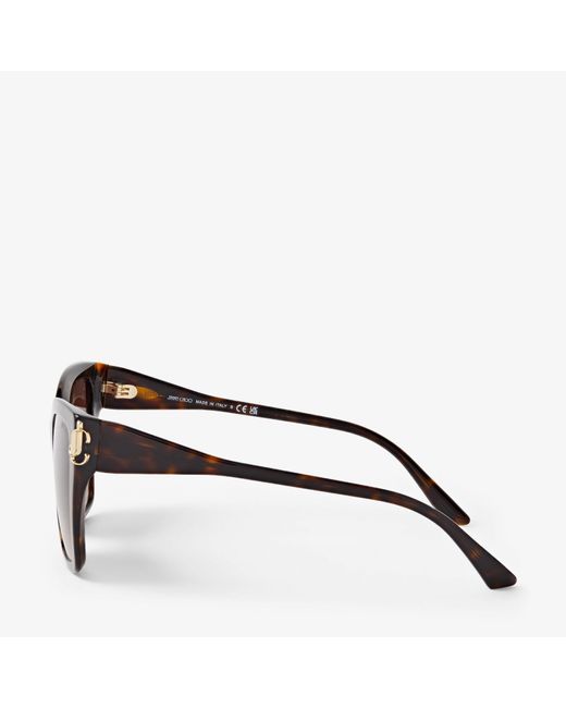 Jimmy Choo Brown Kira Square-Frame Sunglasses