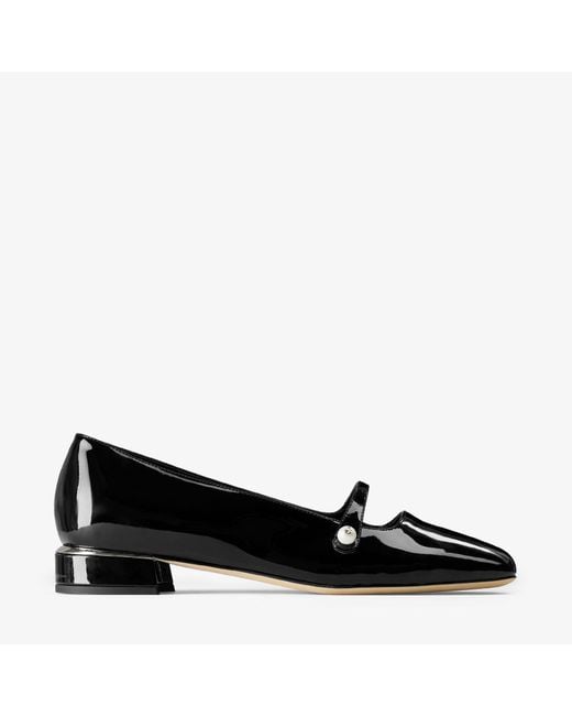 Jimmy Choo Black Elisa Ballerina Leather Ballet Flats
