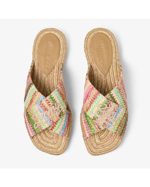 Jimmy Choo Natural Aciel Sandal Flat