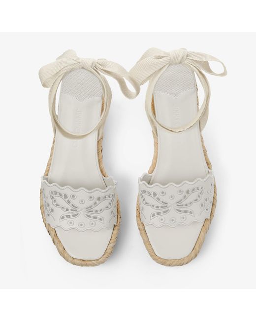 Jimmy Choo White Arlee Wedge 60