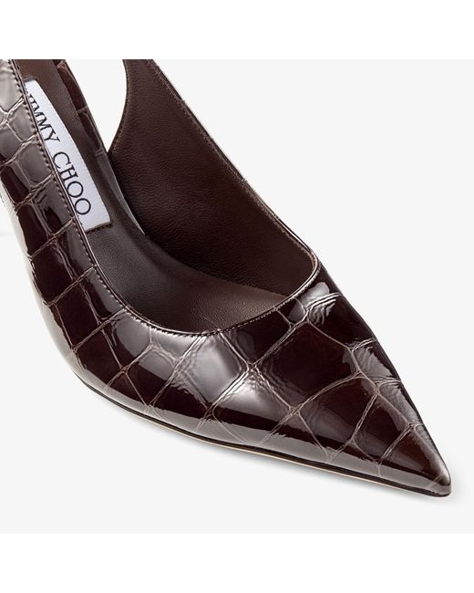 Jimmy Choo Brown Love Sling Back 85