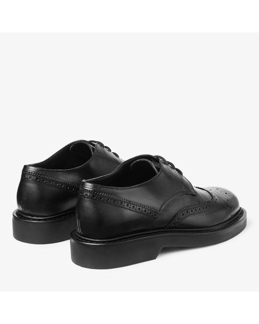 Jimmy Choo Black Rowan Brogue Derby for men