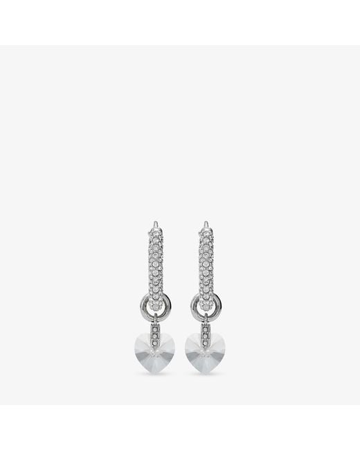 Jimmy Choo White Heart Hoops