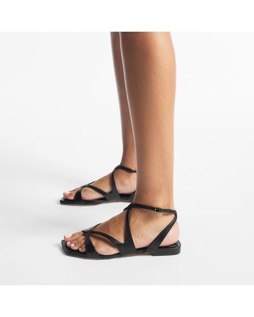 Jimmy Choo Black Ayla Flat