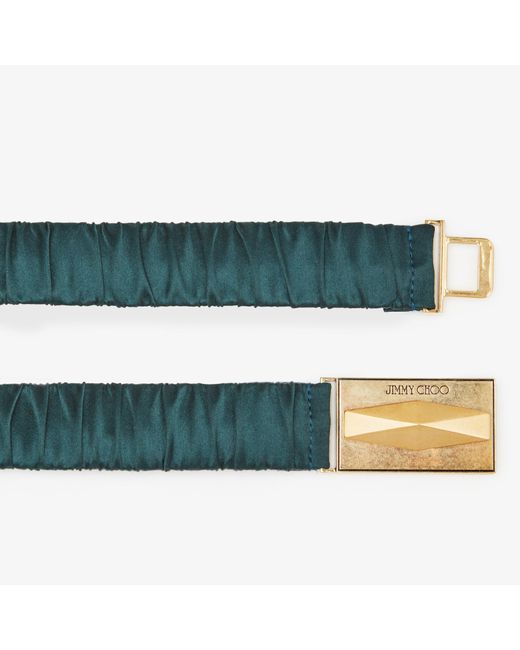 Diamond ruched belt Jimmy Choo en coloris Green