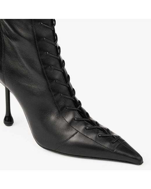 Jimmy Choo Black Scarlett 95 Leather Boots