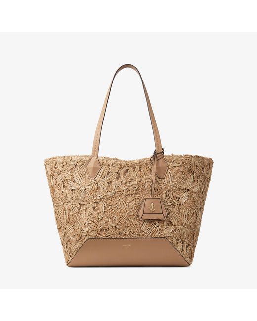 Jimmy Choo Brown Diamond Tote Medium