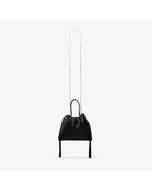 Jimmy Choo Black Drawstring Mini Top Handle