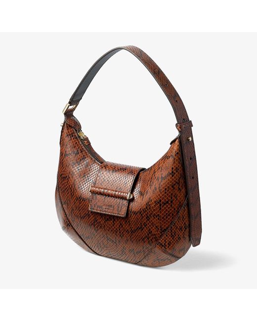 Jimmy Choo Brown Bar Hobo Small