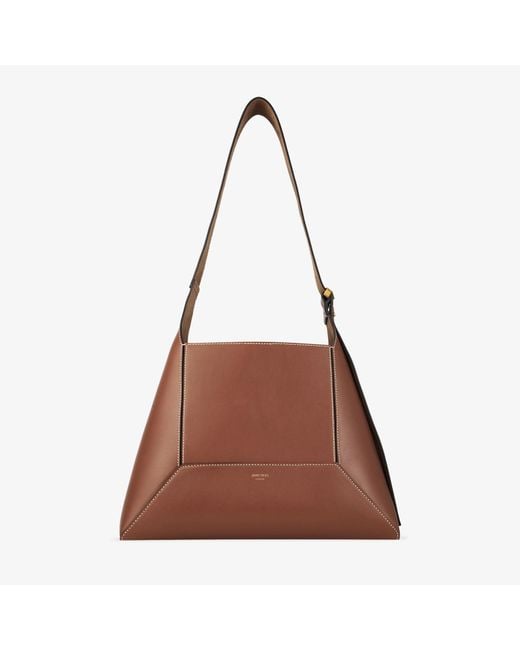 Jimmy Choo Brown Diamond Hobo Medium