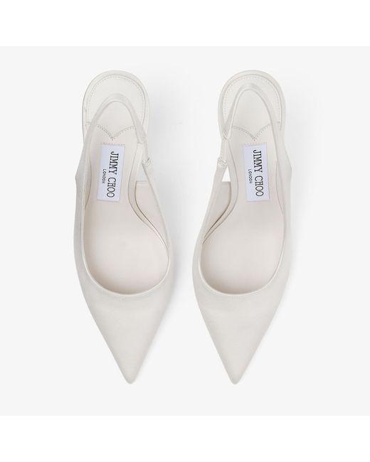 Jimmy Choo White Love Sling Back 85