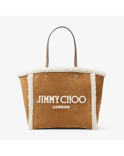 Jimmy Choo Brown Avenue Tote Bag