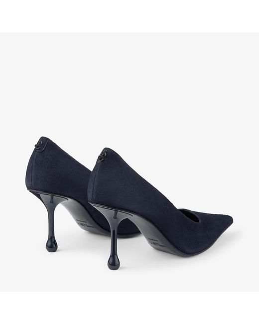 Jimmy Choo Blue Ixia 80 Suede Pumps