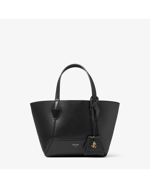 Jimmy Choo Black Diamond Small Leather Tote Bag