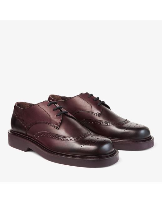 Jimmy Choo Brown Rowan Brogue Derby for men