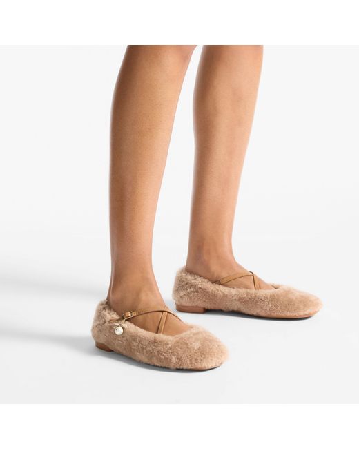 Jimmy Choo Natural Eleri Ballerina