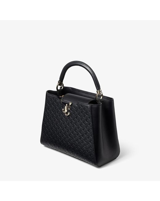Jimmy Choo Varenne Top Handle M in Black | Lyst