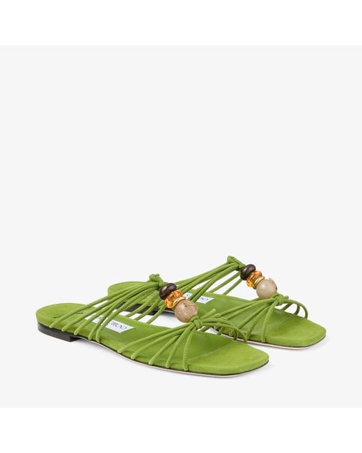 Jimmy Choo Green Lova Mule Flat