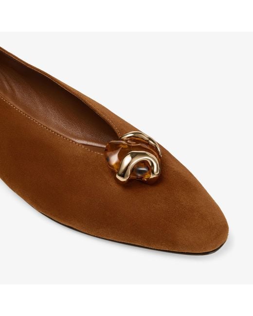 Jimmy Choo Brown Margot Flat