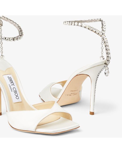 Jimmy Choo White Saeda Sandal 100