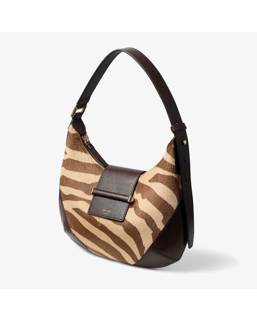 Jimmy Choo Brown Bar Hobo Small