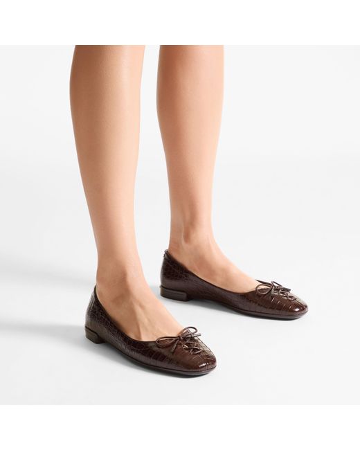 Jimmy Choo Brown Scarlett Ballerina