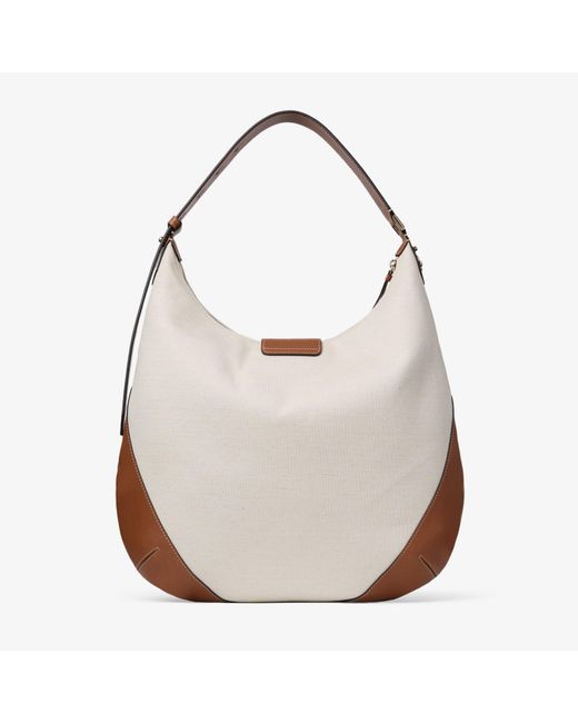 Jimmy Choo White Bar Hobo Medium