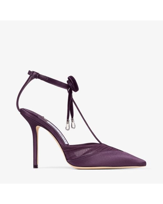 Jimmy Choo Purple Afia Mesh 100