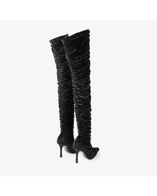 Jimmy Choo Black Lotta Over The Knee 100