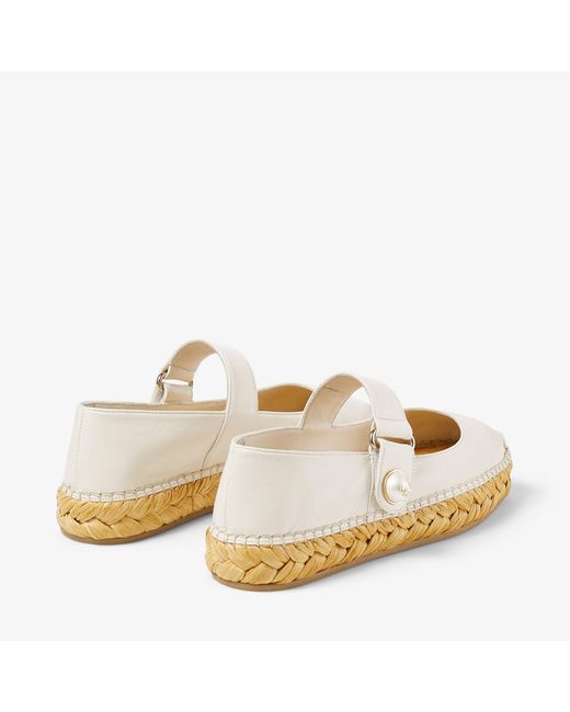 Jimmy Choo White Fayence Espadrille