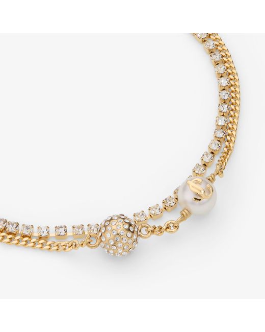 Jimmy Choo Metallic Auri Anklet