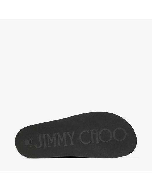 Jimmy Choo Black Fayence Leather Sandal