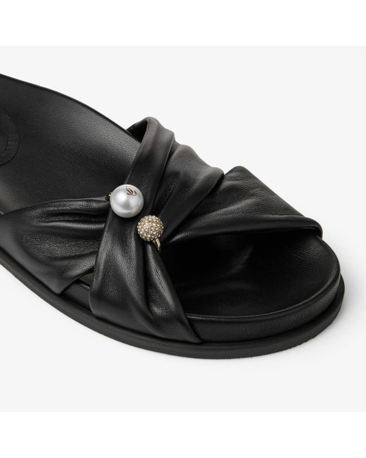 Jimmy Choo Black Rafi Flat