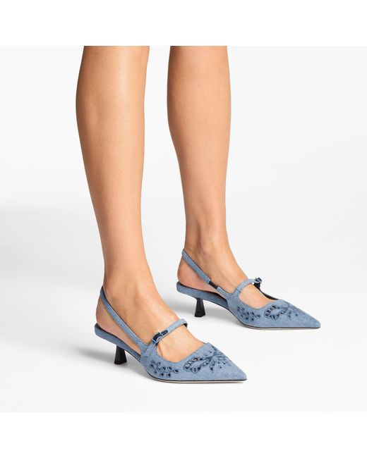 Jimmy Choo Blue Didi 45