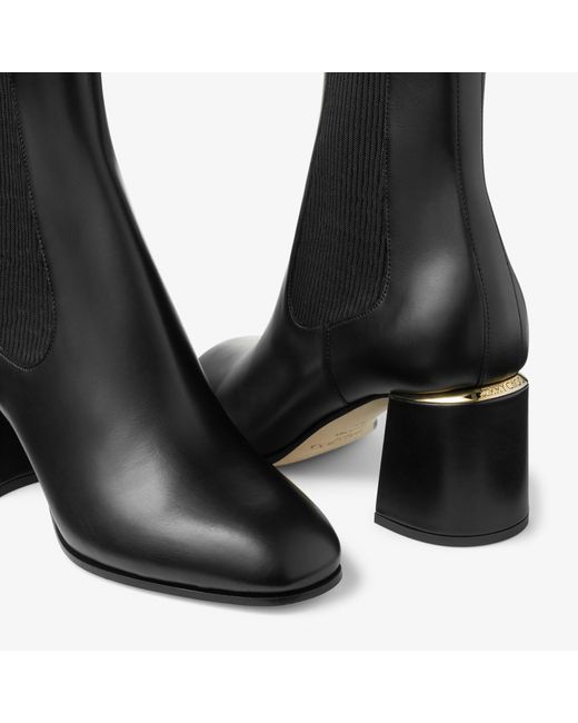 Jimmy Choo Thessaly 65 Leather Ankle Boots in Black | Lyst
