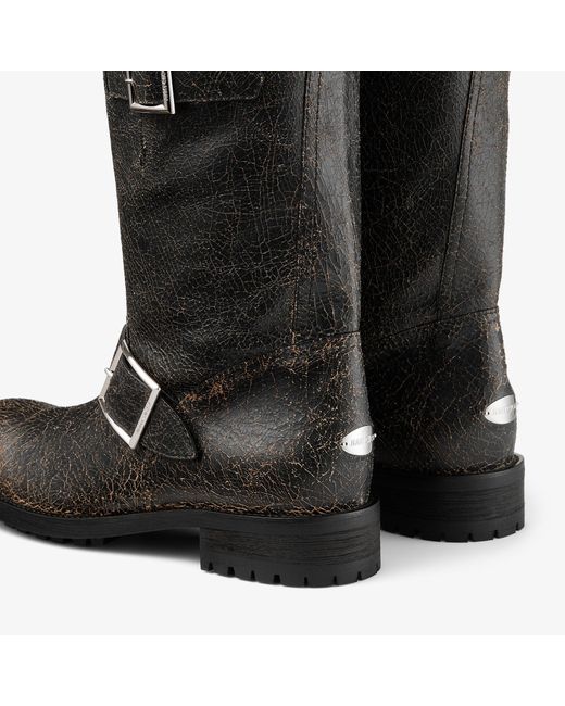 Jimmy Choo Black Biker Mid