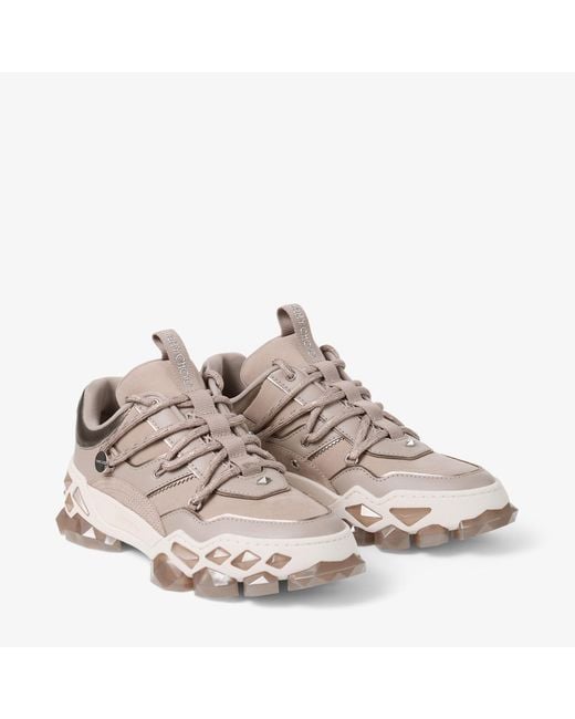 Jimmy Choo Pink Diamond X Leather Sneakers