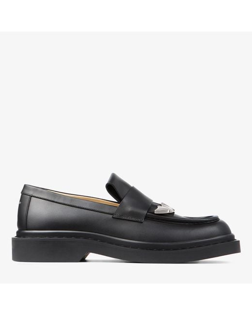 Jimmy Choo Black Buff Tassel Loafer for men