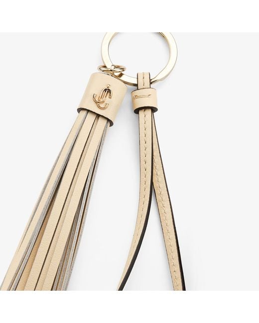 Jimmy Choo White Tassle Keyring Charm