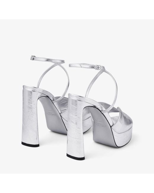 Jimmy Choo White Karli Platform 125