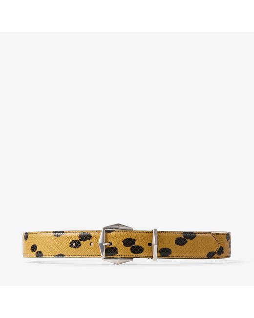 Jimmy Choo Natural Diamond Buckle Belt