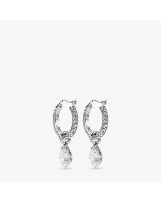 Jimmy Choo White Heart Hoops