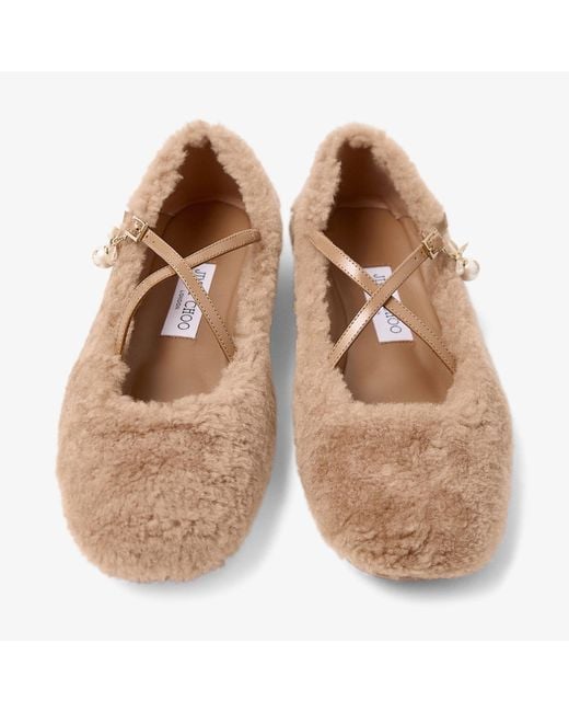Jimmy Choo Natural Eleri Ballerina