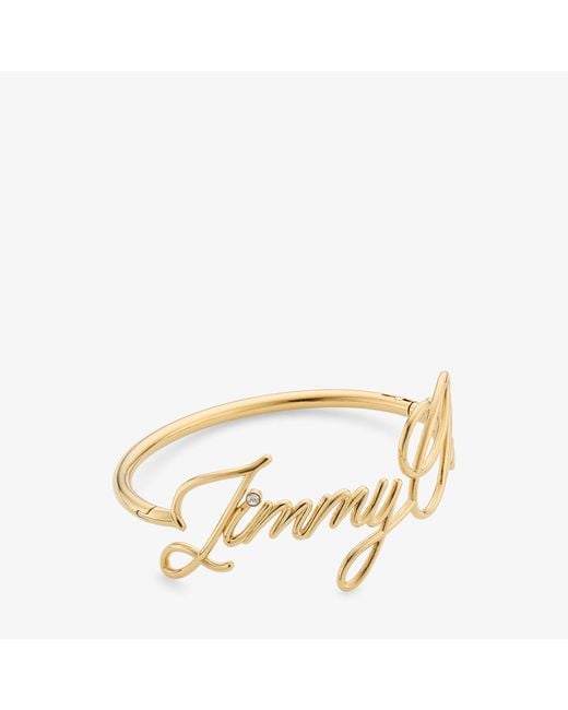 Jimmy Choo Metallic Logo Script Bracelet