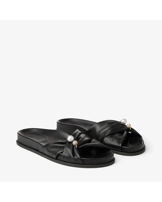 Jimmy Choo Black Rafi Flat