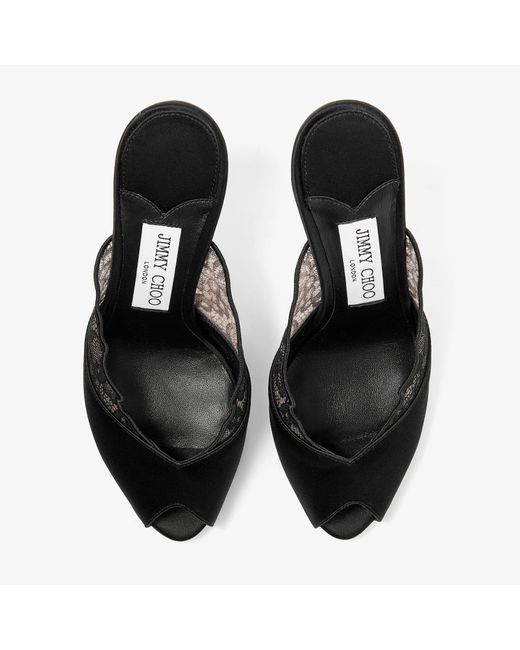 Jimmy Choo Black Brigitte Mule 100