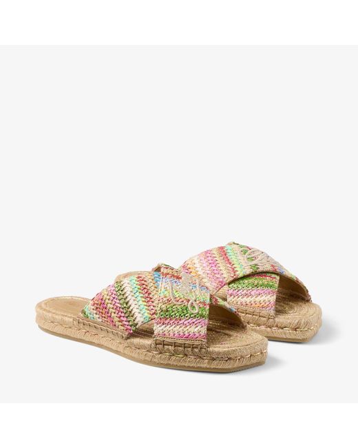 Jimmy Choo Natural Aciel Sandal Flat