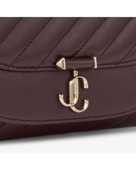 Jimmy Choo Purple Curve Wallet With Chain