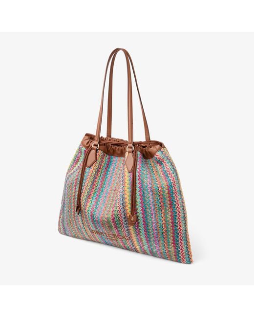 Jimmy Choo Gray Drawstring Tote Large