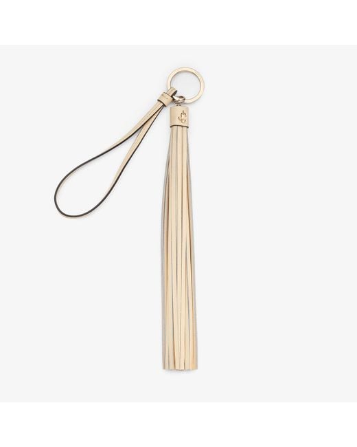 Jimmy Choo White Tassle Keyring Charm